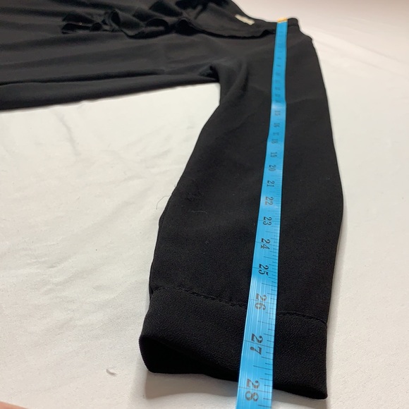 SusyMix Womens Black V-Neck Sheer Blouse Size Small And Medium - Picture 5 of 12